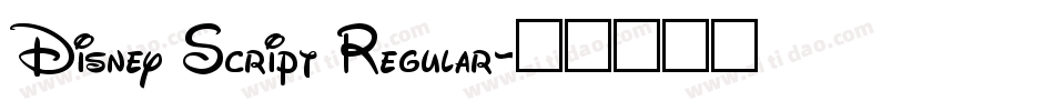 Disney Script Regular字体转换